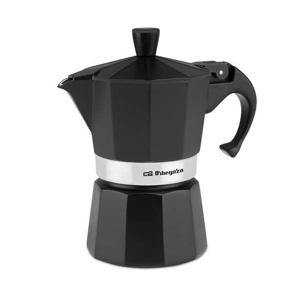 Orbegozo KFN 310 Cafetera de Aluminio Negra - Prepara 3 Tazas de Cafe en Segundos - Mango Ergonomico para Mayor Seguridad - Valvula de Seguridad - Facil Limpieza - Ideal para Casa U Oficina Orbegozo KFN 310 Cafetera de Aluminio Negra - Prepara 3 Tazas de Cafe en Segundos - Mango Ergonomico para Mayor Seguridad - Valvula de Seguridad - Facil Limpieza - Ideal para Casa U Oficina