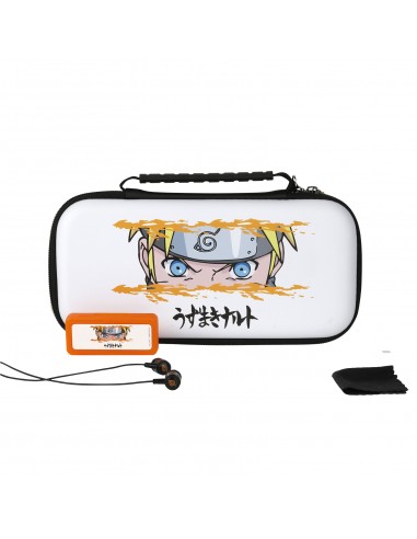 Konix Naruto Starter Pack Auriculares Intrauditivos + Funda de Transporte + Protector Pantalla Cristal Templado + Estuche para 4 Cartuchos de Juego + 1 Paño de Limpieza
