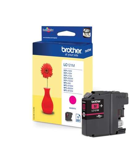 Brother LC121 Magenta Cartucho de Tinta Original - LC121MBP Brother LC121 Magenta Cartucho de Tinta Original - LC121MBP