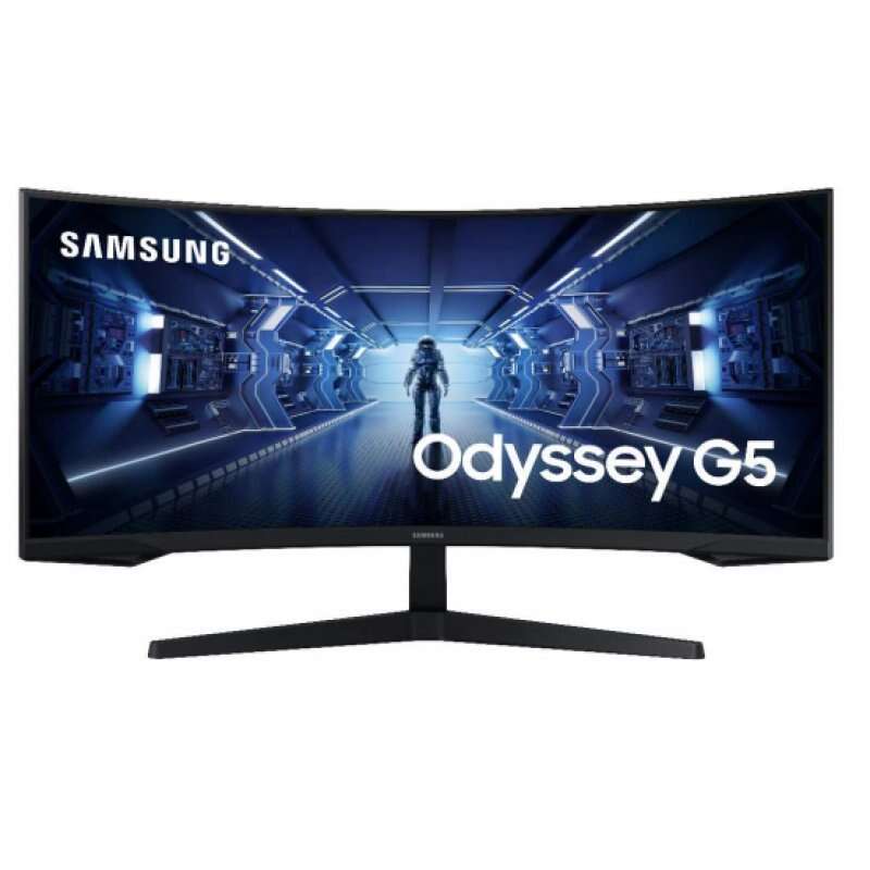 Samsung Odyssey G5 Monitor Curvo LED 34\" UltraWide QHD 165Hz - AMD FreeSync - Respuesta 1ms - 21:9 - HDMI, DP - VESA 75x75 - Color Negro Samsung Odyssey G5 Monitor Curvo LED 34\" UltraWide QHD 165Hz - AMD FreeSync - Respuesta 1ms - 21:9 - HDMI, DP - VESA 75x75 - Color Negro
