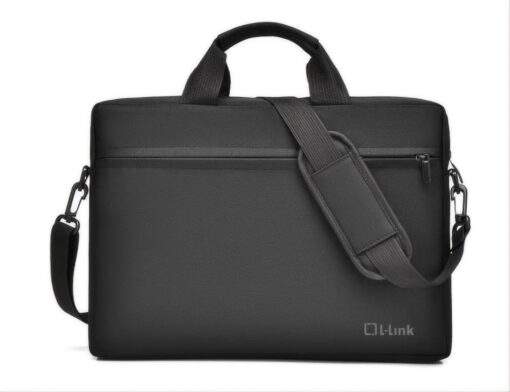 L-Link Maletin para Portatil hasta 14\" - Bolsillo Exterior - Cobertura Exterior Repelente al Agua - Cierre de Cremallera - Color Negro