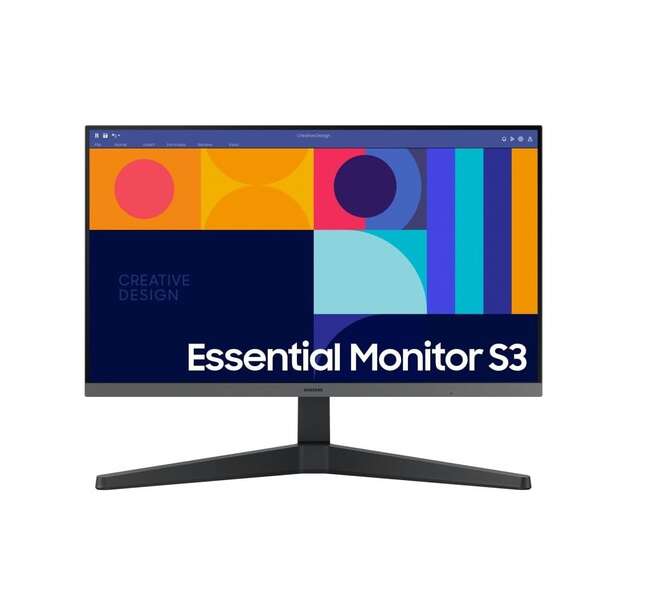 Samsung Essential Monitor S3 24\" Full HD - LCD - IPS - 16:9 - 100 Hz - Ángulo de vision 178° - Color Negro Samsung Essential Monitor S3 24\" Full HD - LCD - IPS - 16:9 - 100 Hz - Ángulo de vision 178° - Color Negro