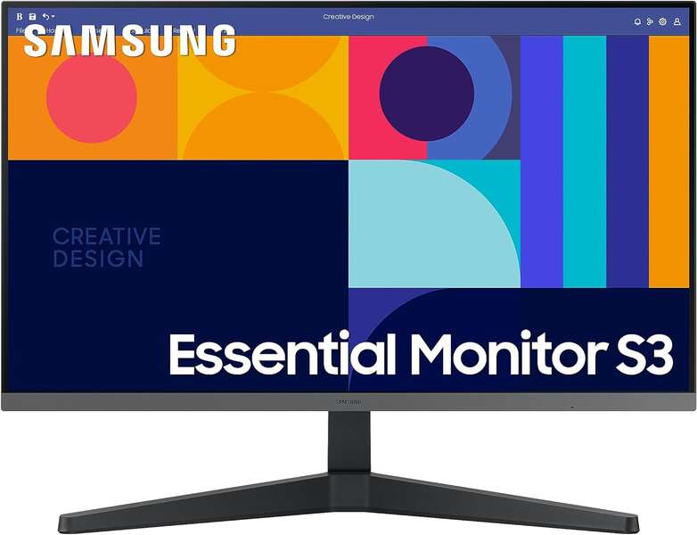 Samsung Essential S3 Monitor 27\" LCD IPS FullHD 1080p 100Hz Freesync - Respuesta 4ms - Angulo de Vision 178° - HDMI, DisplayPort - VESA 75x75mm