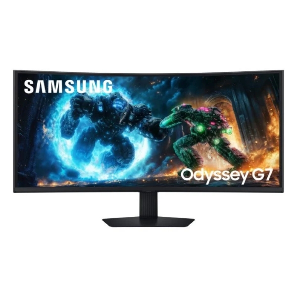 Samsung Odyssey G7 G75F Monitor 40\" VA Curvo WUHD 180Hz FreeSync Premium Pro HDR10+ - Respuesta 1ms - Ajustable en Altura, Giratorio e Inclinable - 21:9 - HDMI, DisplayPort, USB - VESA 100x100mm