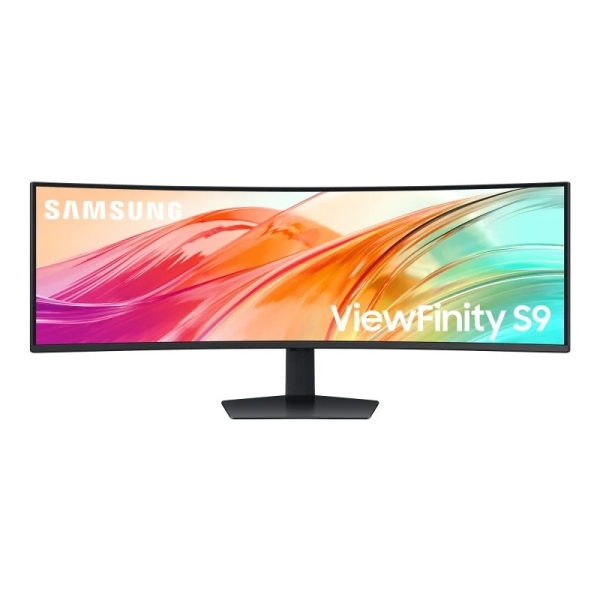 Samsung ViewFinity S9 S95UF Monitor 49\" VA Curvo Dual QHD 120Hz HDR - Respuesta 5ms - Altavoces 10W - Ajustable en Altura, Giratorio e Inclinable - 32:9 - HDMI, DisplayPort, USB - VESA 100x100mm - Color Negro