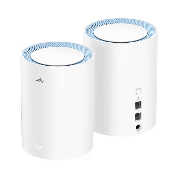 Cudy M1200 Pack de 2 Sistemas WiFi Mesh AC1200 Dual Band - 867Mbps en 5GHz, 300Mbps en 2,4GHz - 1x Puerto LAN 10/100Mbps, 1x Puerto WAN 10/100Mbps - 2 Antenas Internas Cudy M1200 Pack de 2 Sistemas WiFi Mesh AC1200 Dual Band - 867Mbps en 5GHz, 300Mbps en 2,4GHz - 1x Puerto LAN 10/100Mbps, 1x Puerto WAN 10/100Mbps - 2 Antenas Internas