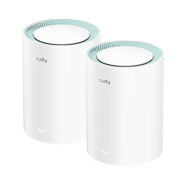 Cudy M1300 Pack de 2 Sistemas WiFi Mesh AC1200 Dual Band - 867Mbps en 5GHz, 300Mbps en 2,4GHz - 1x Puerto LAN 1000/100/10Mbps, 1x Puerto WAN 1000/100/10Mbps - 2 Antenas Internas Cudy M1300 Pack de 2 Sistemas WiFi Mesh AC1200 Dual Band - 867Mbps en 5GHz, 300Mbps en 2,4GHz - 1x Puerto LAN 1000/100/10Mbps, 1x Puerto WAN 1000/100/10Mbps - 2 Antenas Internas