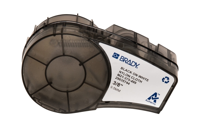 Brady M21-375-499 Cinta de Etiquetas Original Tela de Nylon - Texto Negro sobre Fondo Blanco - Ancho 9,53mm x 4,88m Brady M21-375-499 Cinta de Etiquetas Original Tela de Nylon - Texto Negro sobre Fondo Blanco - Ancho 9,53mm x 4,88m