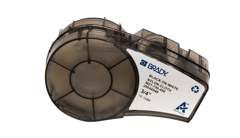 Brady M21-750-499 Cinta de Etiquetas Original de Nylon - Texto Negro sobre Fondo Blanco - Ancho 19,05mm x 4,88m Brady M21-750-499 Cinta de Etiquetas Original de Nylon - Texto Negro sobre Fondo Blanco - Ancho 19,05mm x 4,88m