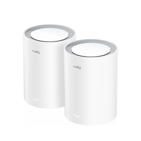 Cudy Pack de 2 Sistemas WiFi Mesh 7 Gigabit Dual Band BE3600 - Velocidad hasta 1000Mbps - 3 Puertos - Antenas Internas - Color Blanco Cudy Pack de 2 Sistemas WiFi Mesh 7 Gigabit Dual Band BE3600 - Velocidad hasta 1000Mbps - 3 Puertos - Antenas Internas - Color Blanco