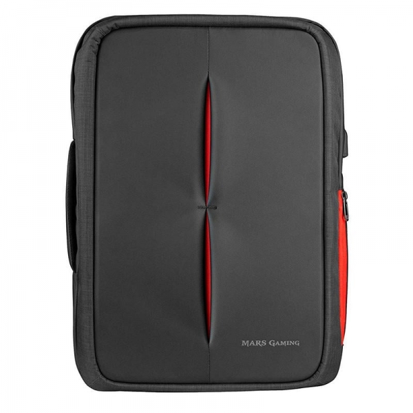 Mars Gaming MB2 Mochila Maletin - Impermeable - Antirrobo con candado TSA - Puerto USB externo - Capacidad para portatil 17.3\" - Color Negro