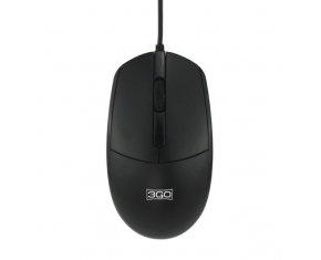 3GO Maus Raton USB 1000dpi - 3 Botones - Uso Ambidiestro - Color Negro