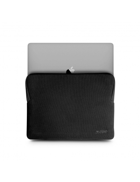 Urban Factory Memoree Funda para Portatil hasta 13\" - Espuma Viscoelastica - Compatible con Macbook Pro 13/ Macbook Air 13 - Color Negro
