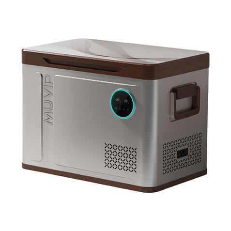 Muvip Nevera Compresor Portatil 41 Litros - Temperatura entre -20º/+20º - 60W - Doble Zona - Asas de Transporte - Compresor silencioso - Color Plata/Marron Muvip Nevera Compresor Portatil 41 Litros - Temperatura entre -20º/+20º - 60W - Doble Zona - Asas de Transporte - Compresor silencioso - Color Plata/Marron
