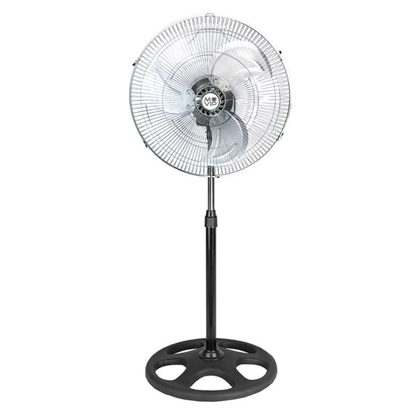 Muvip Ventilador Industrial de Pie - 75W - 45cm - 3 Velocidades - Color Plata/Negro