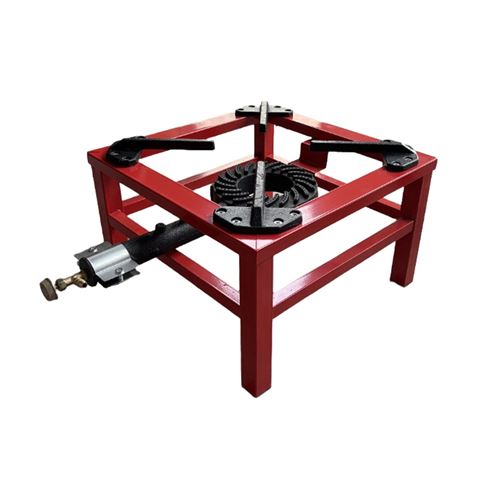 Muvip MV0628 Hornillo a Gas Portatil Reforzado - Quemador de Hierro Fundido - Potencia 7.5kW - Llave de Regulacion de Gas - Compatible con Butano y Propano - 1 Fuego - Color Rojo