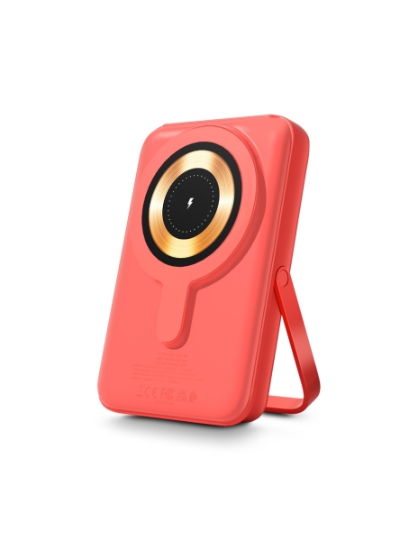 Urban Factory Magnee Power Powerbank Universal 10000mAh - Entrada USB-C - Salida USB-C, USB-A e Inalambrica - Color Naranja Neon