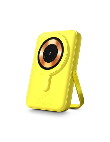 Urban Factory Magnee Power Powerbank Universal 10000mAh - Entrada USB-C - Salida USB-C, USB-A e Inalambrica - Color Amarillo Neon