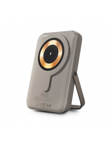 Urban Factory Magnee Power Powerbank Universal 10000mAh - Entrada USB-C - Salida USB-C, USB-A e Inalambrica - Color Marron