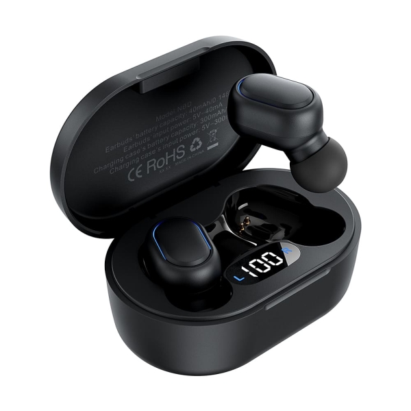 Vention Tiny T11 Auriculares Bluetooth 5.3 con Estuche de Carga - 7h Autonomia - Color Negro