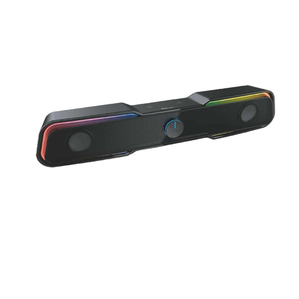 3GO Droxio Nessye Barra de Sonido 2.0 10W - Iluminacion RGB - Conectividad Bluetooth 5.0 + Jack 3.5mm - Alimentacion USB - Color Negro