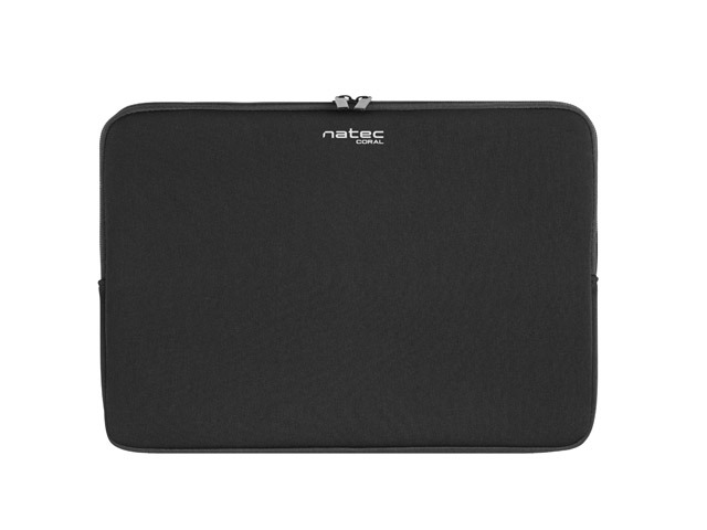 Natec Coral Funda par Portatiles de 15.6\" - Neopreno - Doble Cremallera - Delgada y Resistente - Color Negro