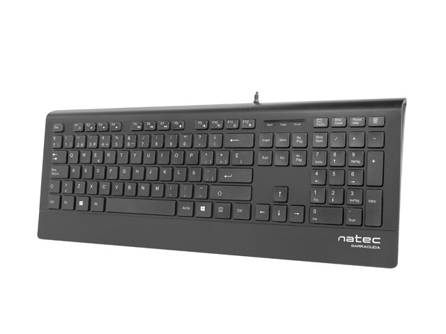 Natec Barracuda Teclado Slim - 104 Teclas Membrana - Color Negro Natec Barracuda Teclado Slim - 104 Teclas Membrana - Color Negro