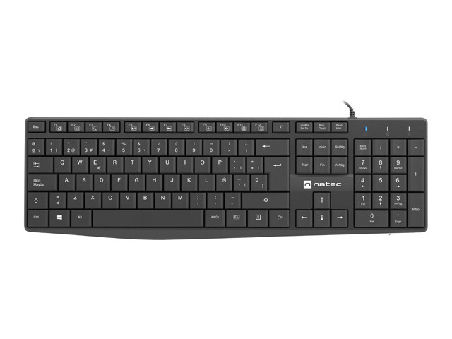 Natec Nautilus Teclado Multimedia USB - 106 Teclas Membrana - Resistente a Salpicaduras - Color Negro Natec Nautilus Teclado Multimedia USB - 106 Teclas Membrana - Resistente a Salpicaduras - Color Negro