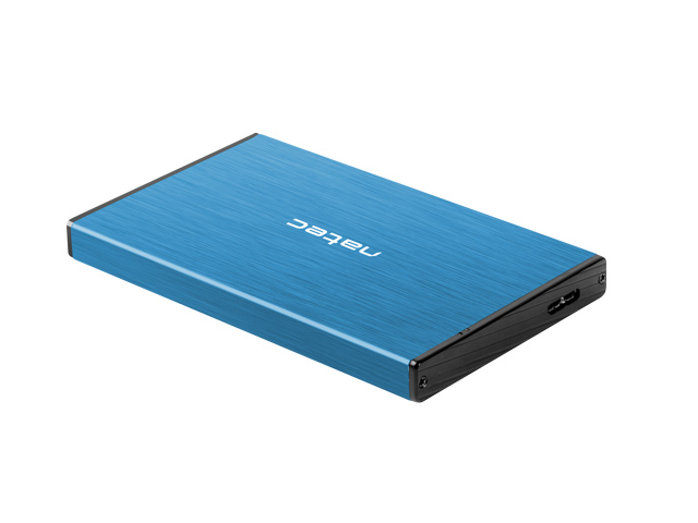 Natec Rhino GO Caja Externa para Discos HDD/SSD SATA 2.5\" - USB 3.0 - Compatible con Discos de Hasta 4TB - Plug and Play - Color Azul