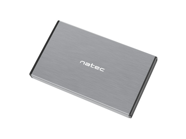 Natec Rhino GO Caja Externa para Discos HDD/SSD SATA 2.5\" - USB 3.0 - Compatible con Discos de Hasta 4TB - Plug and Play - Color Gris