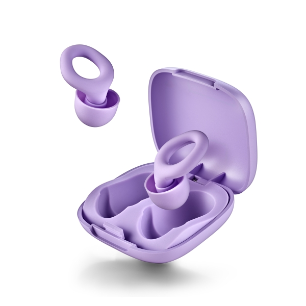 NGS Noon Tapones para Oidos con Reduccion de Ruido - Silicona - Funda y 4 Almohadillas - Color Morado NGS Noon Tapones para Oidos con Reduccion de Ruido - Silicona - Funda y 4 Almohadillas - Color Morado
