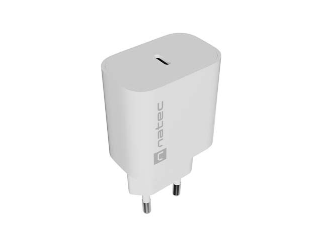 Natec Ribera Cargador de Pared 20W - 1xUSB-C - Carga Rapida - Color Blanco Natec Ribera Cargador de Pared 20W - 1xUSB-C - Carga Rapida - Color Blanco