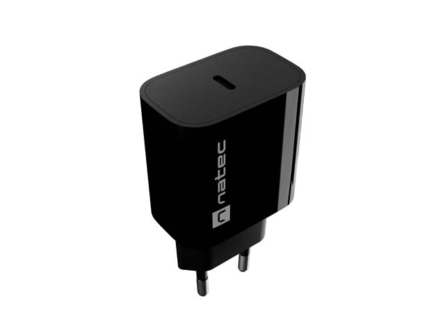 Natec Ribera Cargador de Pared 20W - 1xUSB-C - Carga Rapida - Color Negro Natec Ribera Cargador de Pared 20W - 1xUSB-C - Carga Rapida - Color Negro