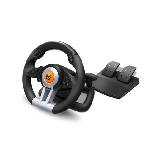 Krom K-Wheel Juego de Volante y Pedales USB - Palanca de Cambios