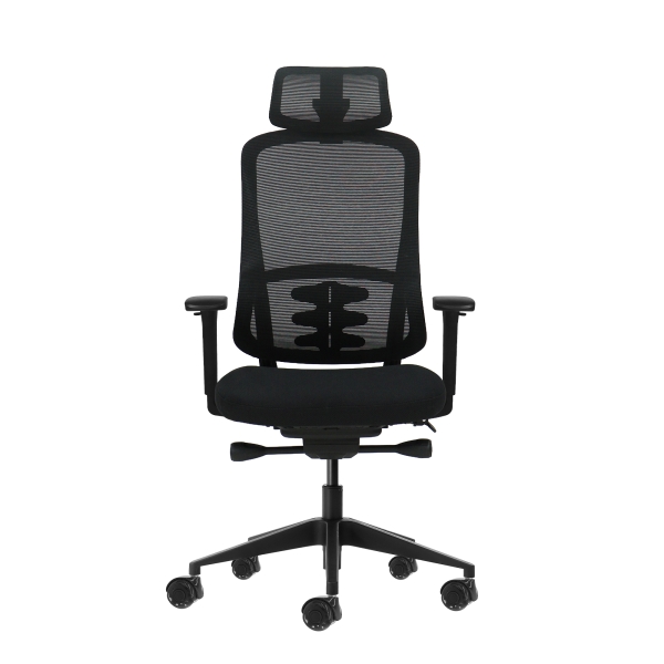 Oqonos Cherg 018 Silla de Oficina Ergonomica con Reposacabezas Cervical Ajustable, Mecanismo Autobalanceado, Reposabrazos 4D, Asiento Deslizable y Ruedas de Silicona - Negro Oqonos Cherg 018 Silla de Oficina Ergonomica con Reposacabezas Cervical Ajustable, Mecanismo Autobalanceado, Reposabrazos 4D, Asiento Deslizable y Ruedas de Silicona - Negro