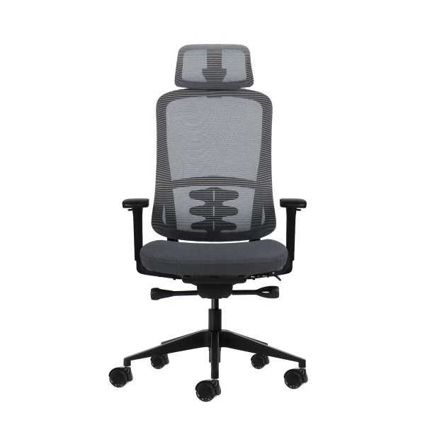 Oqonos Cherg 019 Silla de Oficina Ergonomica con Reposacabezas Cervical Ajustable, Mecanismo Autobalanceado, Reposabrazos 4D, Asiento Deslizable y Ruedas de Silicona - Gris con Estructura Negra Oqonos Cherg 019 Silla de Oficina Ergonomica con Reposacabezas Cervical Ajustable, Mecanismo Autobalanceado, Reposabrazos 4D, Asiento Deslizable y Ruedas de Silicona - Gris con Estructura Negra