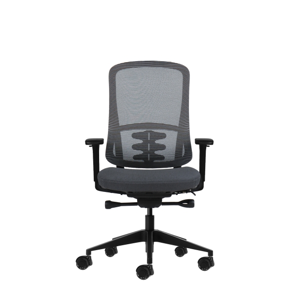 Oqonos Cherg 020 Silla de Oficina Ergonomica con Mecanismo Autobalanceado, Reposabrazos 4D, Asiento Deslizable y Ruedas de Silicona - Gris con Estructura Negra Oqonos Cherg 020 Silla de Oficina Ergonomica con Mecanismo Autobalanceado, Reposabrazos 4D, Asiento Deslizable y Ruedas de Silicona - Gris con Estructura Negra
