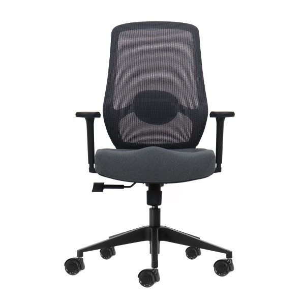 Oqonos Cherg 025 Silla de Oficina Ergonomica con Soporte Lumbar Ajustable en Altura y Profundidad, Reposabrazos 4D, Piston de Gas Clase 4, Asiento Ergonomico Moldeado y Ruedas de Silicona - Gris con Estructura Negra Oqonos Cherg 025 Silla de Oficina Ergonomica con Soporte Lumbar Ajustable en Altura y Profundidad, Reposabrazos 4D, Piston de Gas Clase 4, Asiento Ergonomico Moldeado y Ruedas de Silicona - Gris con Estructura Negra