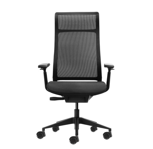 Oqonos Cherg 028 Silla de Oficina Ergonomica con Respaldo y Asiento de Malla Elastica, Mecanismo Autobalanceado, Reposabrazos 4D, Asiento Deslizable y Ruedas de Silicona - Negro Oqonos Cherg 028 Silla de Oficina Ergonomica con Respaldo y Asiento de Malla Elastica, Mecanismo Autobalanceado, Reposabrazos 4D, Asiento Deslizable y Ruedas de Silicona - Negro