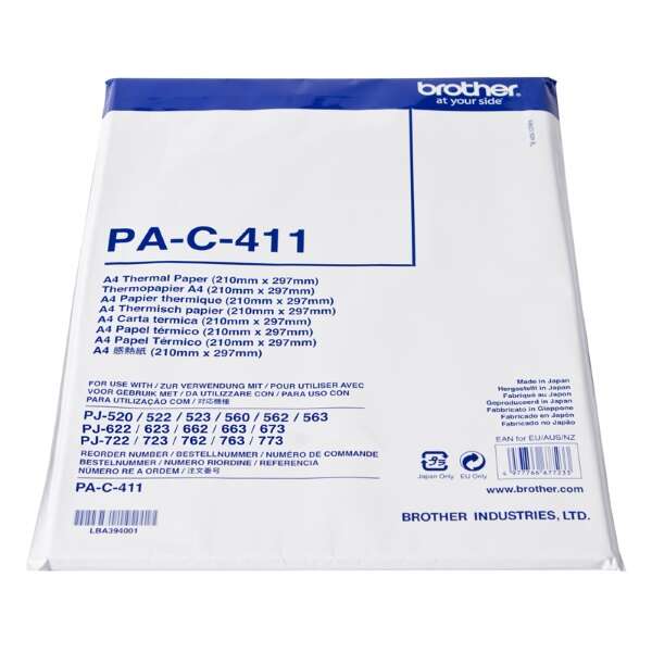 Brother PAC411 Pack de 100 Hojas A4 de Papel Termico Original Brother PAC411 Pack de 100 Hojas A4 de Papel Termico Original
