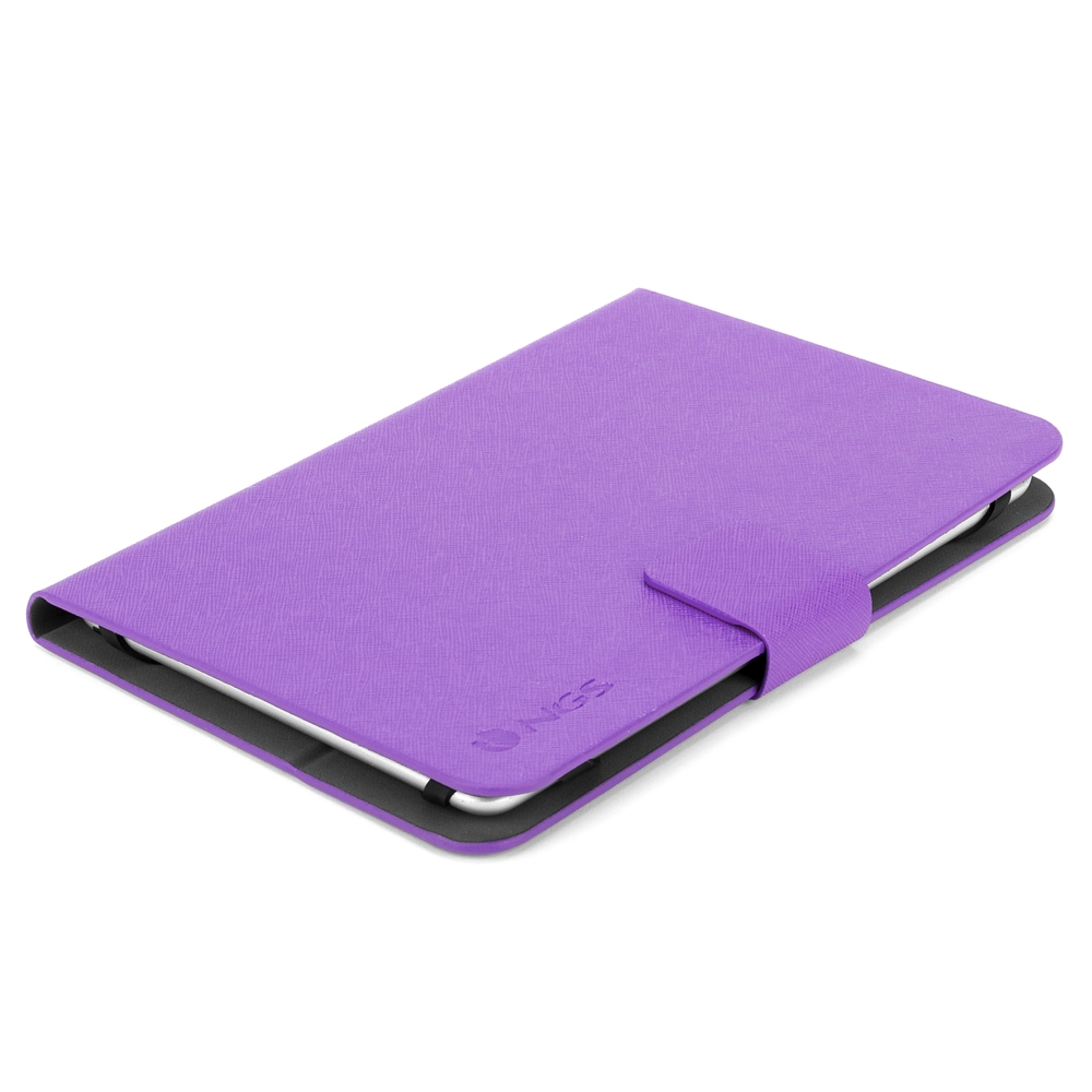 NGS Papiro Funda para Tablets de 7\" a 8\" - Antideslizante - Suave Revestimiento Interior - Cierre con Iman - Color Violeta