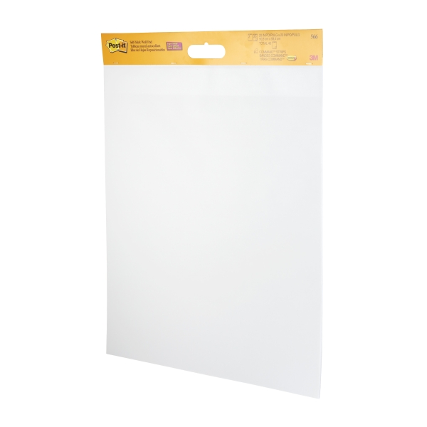 Post-It Super Sticky Pack de 2 Blocs de Reuniones con 20 Hojas Adhesivas Reposicionables - 58.4x50.8cm - 100% PEFC - Incluye 8 Tiras para Fijar - Color Blanco