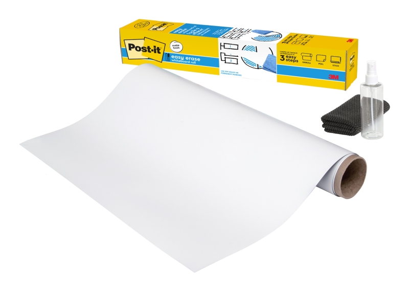Post-It Easy Erase Pizarra Adhesiva - Forma Rectangular - 121.9x182.9cm - Color Blanco