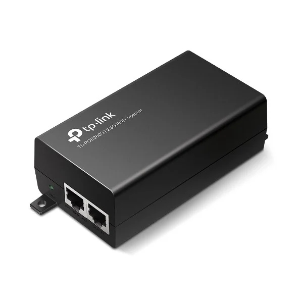 TP-Link Omada POE260S Inyector PoE - 30W - Velocidad hasta 2.5Gbps - Incluye Accesorios - WiFi - Ethernet - Deteccion Automatica - Fuente de Alimentacion Integrada - Color Negro