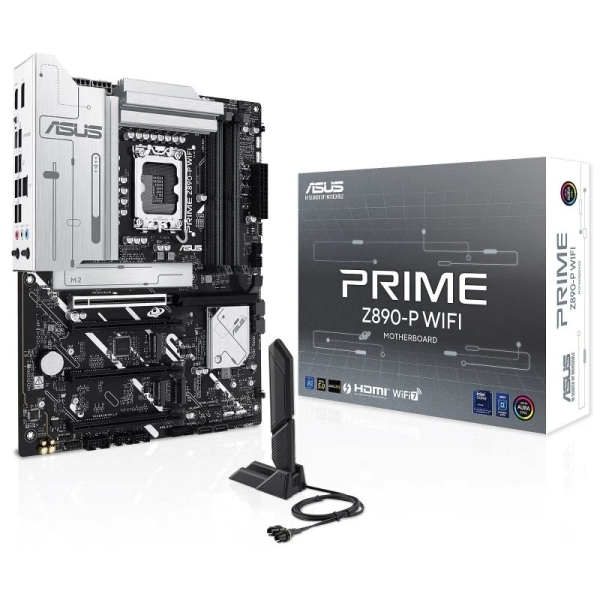 Asus Prime Z890-P WIFI Placa Base LGA 1851 - WiFi, Bluetooth, HDMI, DisplayPort, PCIe 4.0 y 5.0, M2, 4x Sata III, USB 2.0, 3.2, USB-C, RJ-45