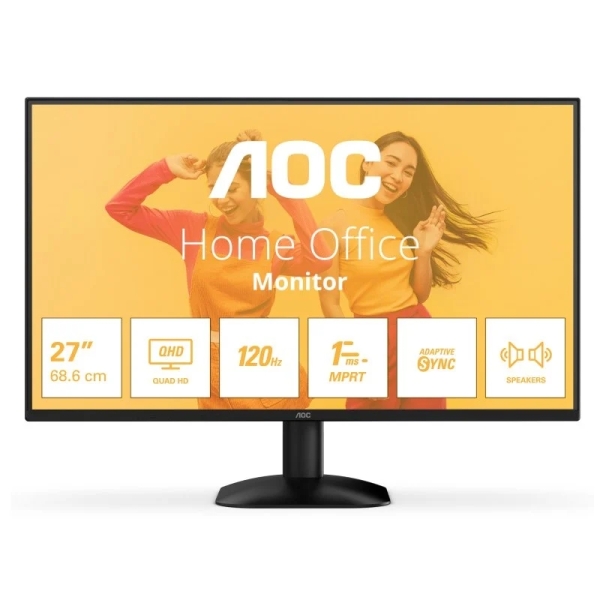 AOC Q27B35S3 Monitor 27\" LED IPS QHD 124Hz HDR10 - Respuesta 4ms - HDMI, Displayport - VESA 100x100mm - Color Negro