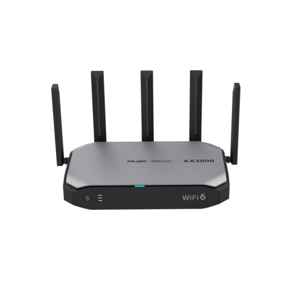 Ruijie RG-EG105GW-X Router de Doble Banda - 5 Puertos de 1Gbps - WiFi 6 AX3000 - Velocidad hasta 3Gbps - Carcasa Metalica - Soporte Mesh - Gestion con App - Color Negro y Gris Ruijie RG-EG105GW-X Router de Doble Banda - 5 Puertos de 1Gbps - WiFi 6 AX3000 - Velocidad hasta 3Gbps - Carcasa Metalica - Soporte Mesh - Gestion con App - Color Negro y Gris