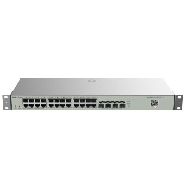 Ruijie RG-NBS3100-24GT4SFP-V2 Switch Gestionado - Montaje en Rack 1U - 24 Puertos Ethernet hasta 1Gbps - 4x SFP hasta 1Gbps - Color Acero Ruijie RG-NBS3100-24GT4SFP-V2 Switch Gestionado - Montaje en Rack 1U - 24 Puertos Ethernet hasta 1Gbps - 4x SFP hasta 1Gbps - Color Acero