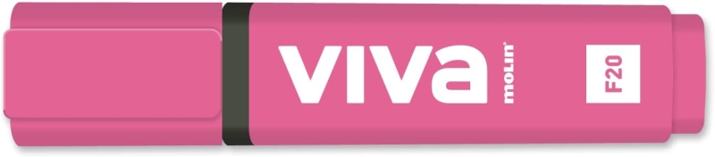 Molin Viva Marcador Fluorescente - Trazo entre 1 y 5mm - Tinta con Base de Agua - Color Rosa Molin Viva Marcador Fluorescente - Trazo entre 1 y 5mm - Tinta con Base de Agua - Color Rosa