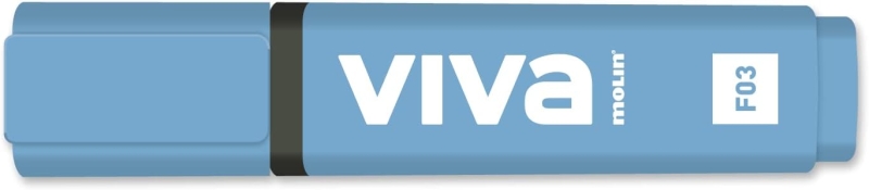 Molin Viva Marcador Fluorescente - Trazo entre 1 y 5mm - Tinta con Base de Agua - Color Azul Molin Viva Marcador Fluorescente - Trazo entre 1 y 5mm - Tinta con Base de Agua - Color Azul